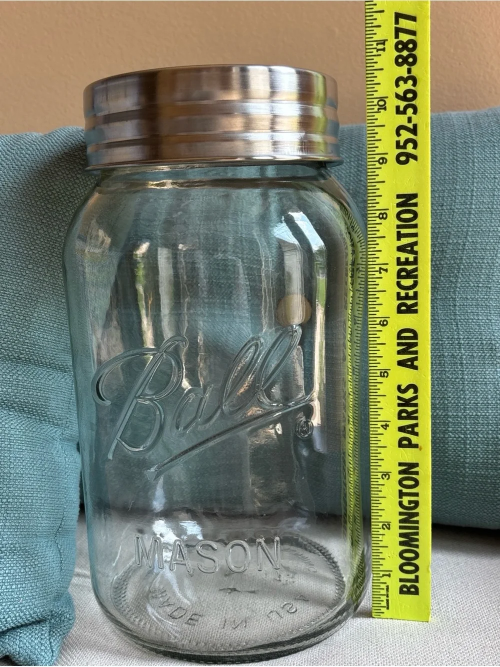 Ball 128oz 1 Gallon Commemorative Glass Mason Jar Extra Lg Super Wide Decorative